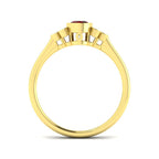 9ct Yellow Gold Oval Ruby and Diamond Ring 2