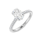 Platinum Oval Lab Grown Diamond Ring 1