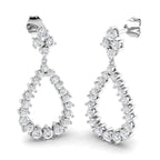 9ct White Gold Round Lab Grown Diamond Earrings 1