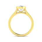 9ct Yellow Gold Oval Lab Grown Diamond Ring 2