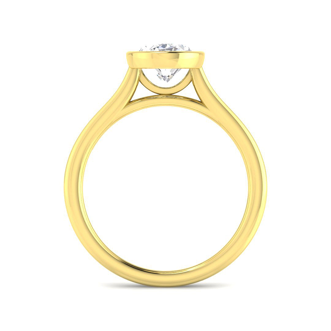 9ct Yellow Gold Oval Lab Grown Diamond Ring 2