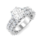 9ct White Gold Round Lab Grown Diamond Ring 1