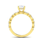 9ct Yellow Gold Marquise and Radiant Lab Grown Diamond Ring 2