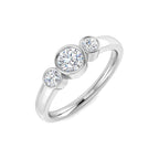 9ct White Gold Round Lab Grown Diamond Ring 1