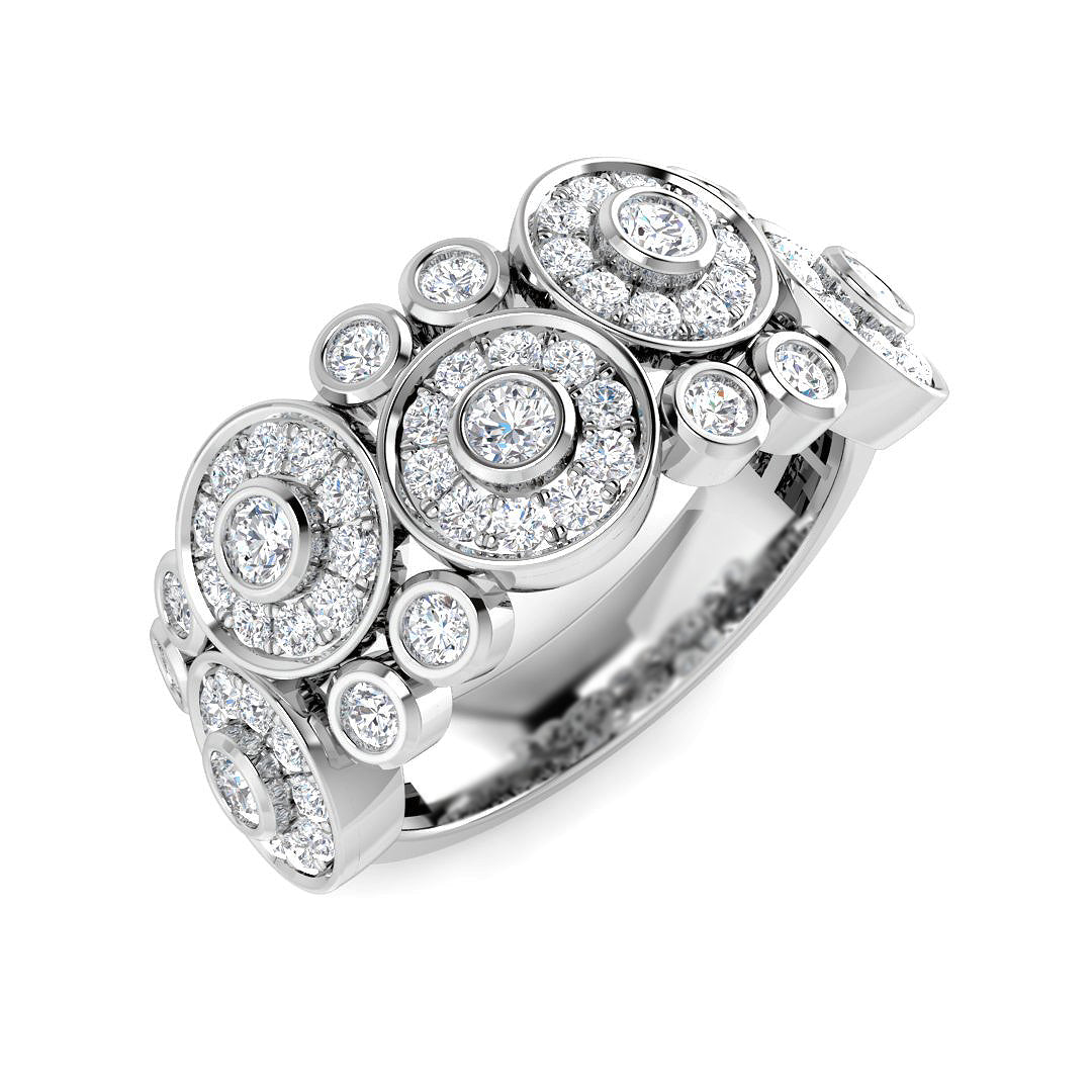 9ct White Gold Round Lab Grown Diamond Ring 1