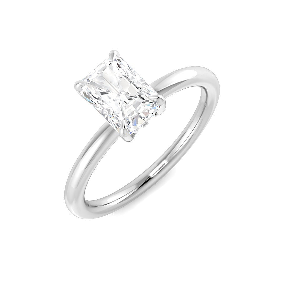 Platinum Radiant Lab Grown Diamond Ring 1
