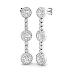 9ct White Gold Round Lab Grown Diamond Earrings 1
