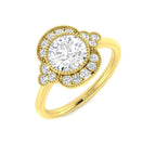 9ct Yellow Gold Round Cvd Old Cut Ring 1
