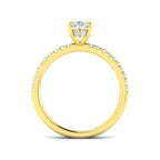 9ct Yellow Gold Oval Lab Grown Diamond Ring 2