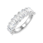9ct White Gold Emerald Cut Lab Grown Diamond Ring 1