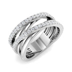 9ct White Gold Round Lab Grown Diamond Ring 1