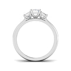 9ct White Gold Emerald Cut Lab Grown Diamond Ring 2