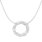 9ct White Gold Emerald Cut and Marquise and Oval and Pear Lab Grown Diamond Necklace 1