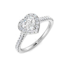 9ct White Gold Heart Lab Grown Diamond Ring 1