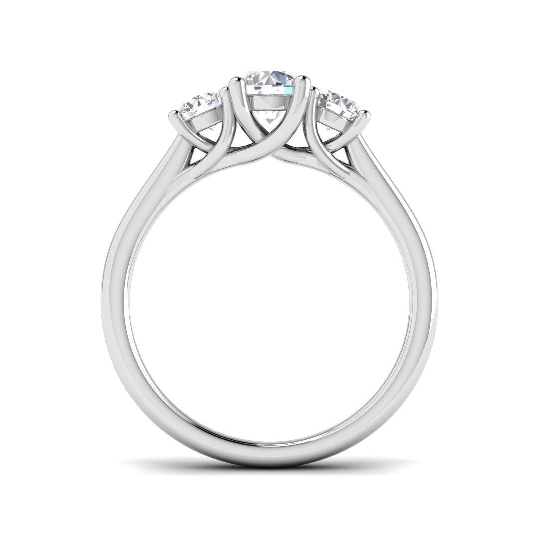 9ct White Gold Round Lab Grown Diamond Ring 2