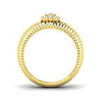 9ct Yellow Gold Round Lab Grown Diamond Ring 2
