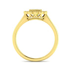 9ct Yellow Gold Cushion Diamond Ring 2