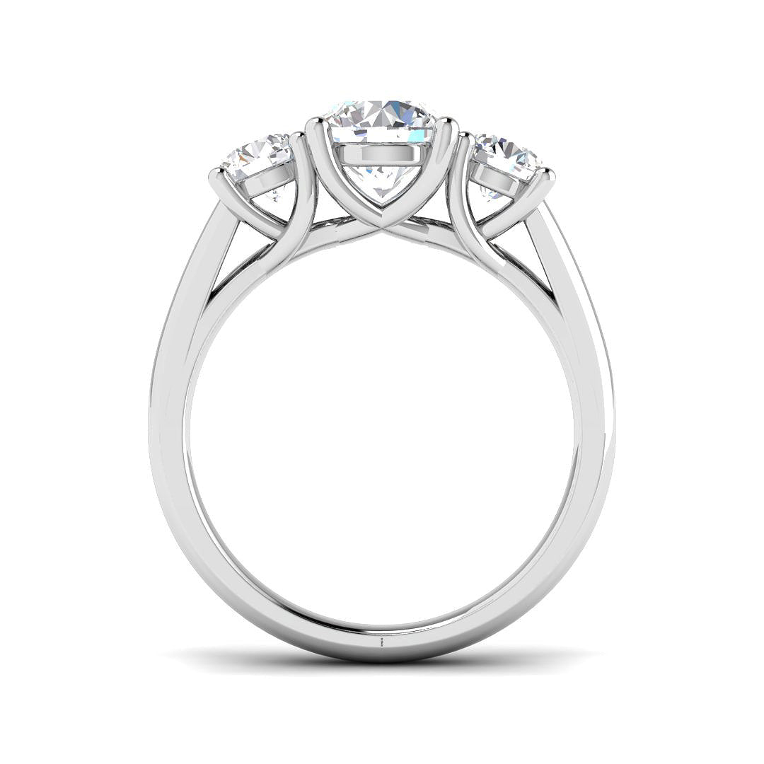 Platinum Round Lab Grown Diamond Ring 2