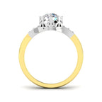 9ct Two Tone Round Lab Grown Diamond Ring 2