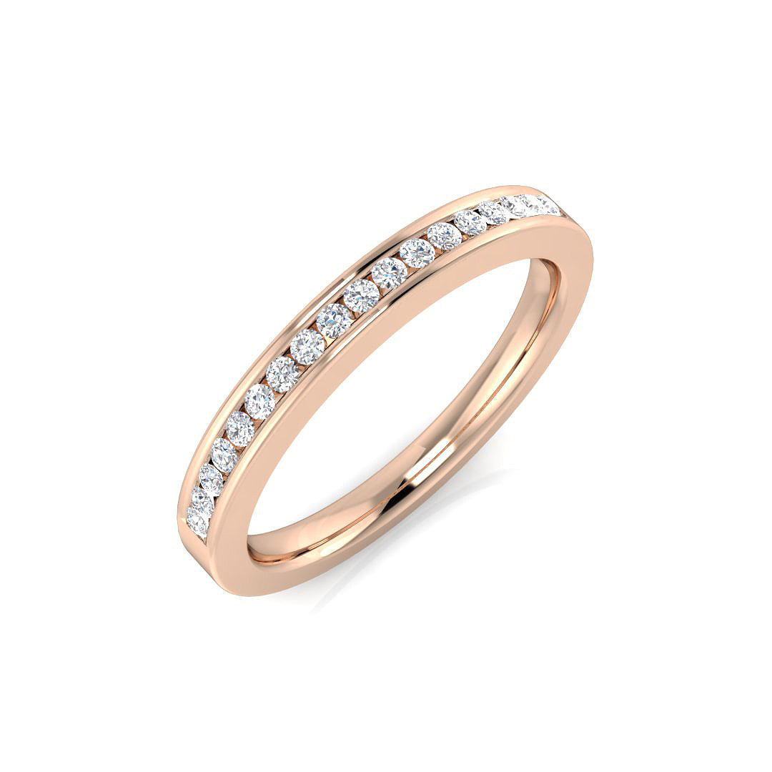 9ct Rose Gold Round Lab Grown Diamond Ring 1
