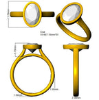 9ct Yellow Gold Oval Lab Grown Diamond Ring 3