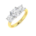 18ct Two Tone Round Lab Grown Diamond Ring 1