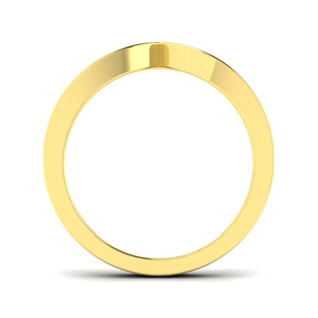 9ct Yellow Gold Round Lab Grown Diamond Ring 2