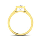 9ct Yellow Gold Oval Lab Grown Diamond Ring 2