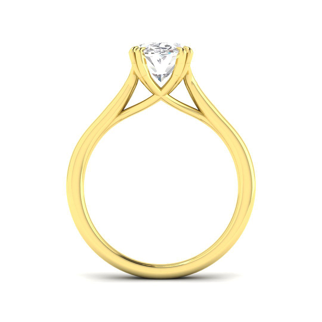 9ct Yellow Gold Oval Lab Grown Diamond Ring 2