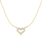 9ct Yellow Gold Round Lab Grown Diamond Necklace 1