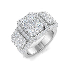 9ct White Gold Round Lab Grown Diamond Ring 1