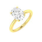 9ct Yellow Gold Oval Lab Grown Diamond Ring 1