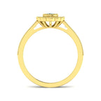 9ct Yellow Gold Oval Aquamarine and Diamond Ring 2