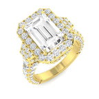 9ct Yellow Gold Radiant Lab Grown Diamond Ring 1