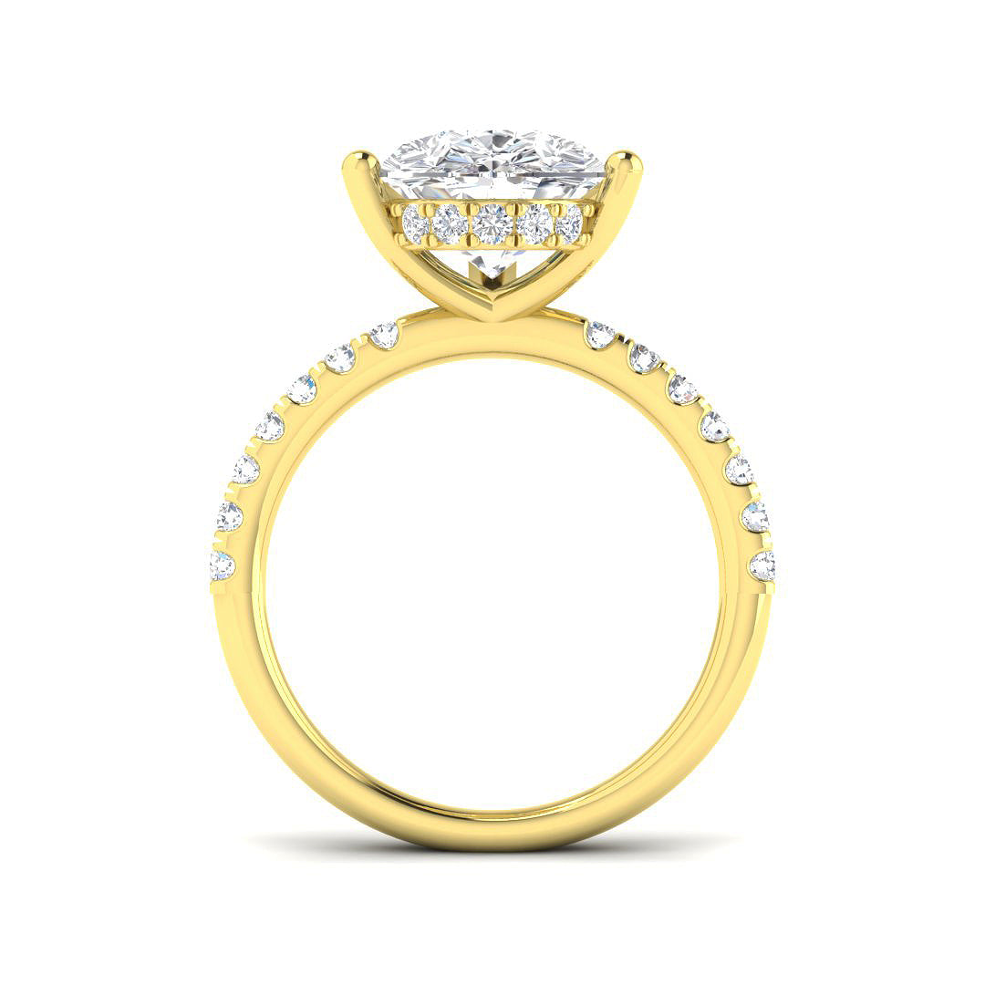 9ct Yellow Gold Pear Lab Grown Diamond Ring 2