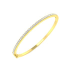 9ct Yellow Gold Round Lab Grown Diamond Bangle 1