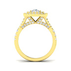 18ct Yellow Gold Cushion Lab Grown Diamond Ring 2