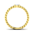 9ct Yellow Gold Round Lab Grown Diamond Ring 2