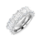 Platinum Emerald Cut Lab Grown Diamond Ring 1