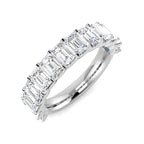 9ct White Gold Emerald Cut Lab Grown Diamond Ring 1