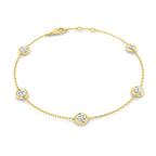 9ct Yellow Gold Round Lab Grown Diamond Bracelet 1