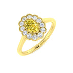 9ct Yellow Gold Oval Multi Sapphire and Diamond Ring 6