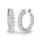 9ct White Gold Round Lab Grown Diamond Earrings 1
