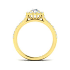 9ct Yellow Gold Round Lab Grown Diamond Ring 2