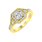9ct Yellow Gold Round Lab Grown Diamond Ring 1