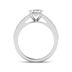 9ct White Gold Baguette and Emerald Cut Lab Grown Diamond Ring 2