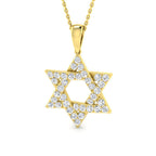 9ct Yellow Gold Round Lab Grown Diamond Pendant 1