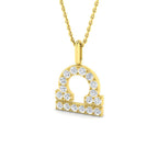 9ct Yellow Gold Round Lab Grown Diamond Pendant 1