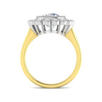 9ct Two Tone Round Cvd Old Cut Ring 2