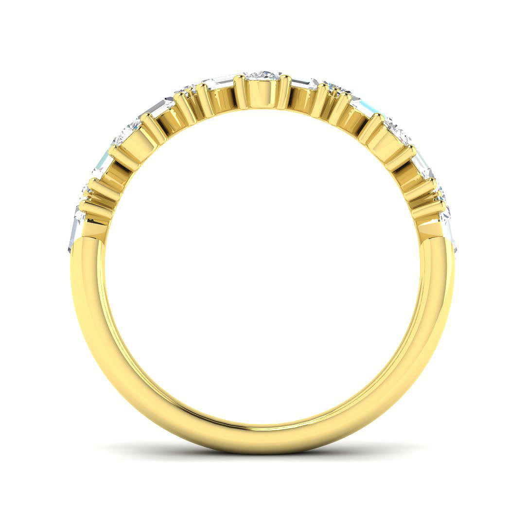 18ct Yellow Gold Baguette Diamond Ring 2